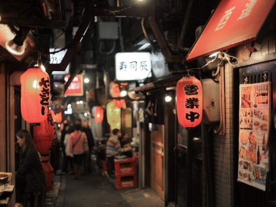 Downtown in Asian city