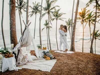 Tropical destination wedding