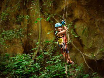 Family adventure in the rain forest