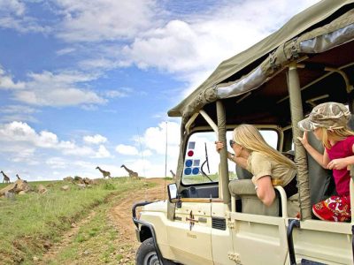 Family on a Safari Expedition