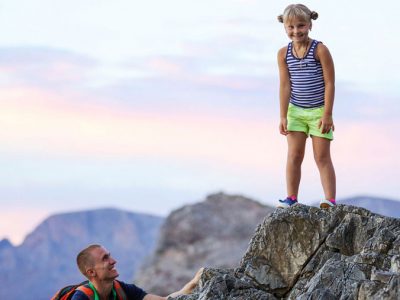 dad and daughter on an adventure