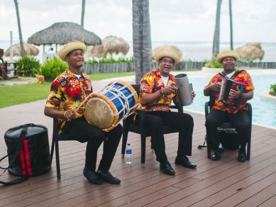men playing steel drums